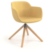 Chaise de Réunion Laure, Pieds en bois, Grande qualité, Rembourrée