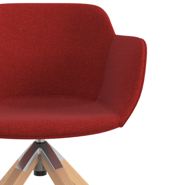 chaise de conference rouge chaise pivotante tissu accoudoirs rembourres 5