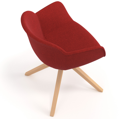 chaise de conference rouge chaise pivotante tissu accoudoirs rembourres 7