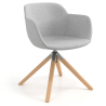 Chaise de Réunion Laure, Pieds en bois, Grande qualité, Rembourrée