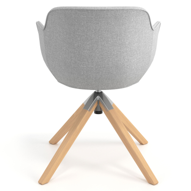 chaise de conference gris chaise pivotante tissu accoudoirs rembourres 6