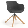 Chaise de Réunion Laure, Pieds en bois, Grande qualité, Rembourrée