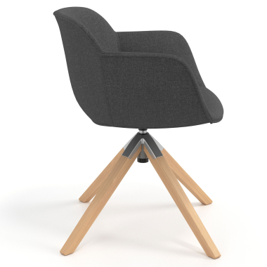 chaise de conference anthracite chaise pivotante tissu accoudoirs rembourres 3