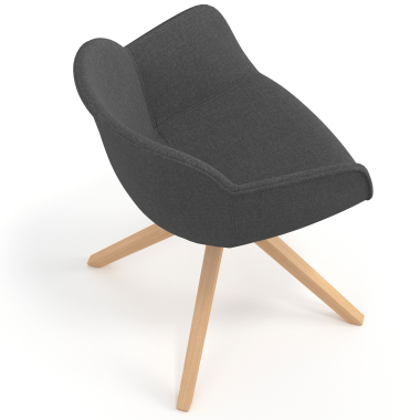 chaise de conference anthracite chaise pivotante tissu accoudoirs rembourres 7