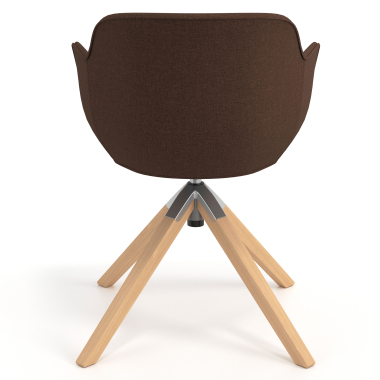 chaise de conference marron chaise pivotante tissu accoudoirs rembourres 6