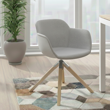 chaise de conference gris chaise pivotante tissu accoudoirs rembourres 2