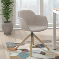 Chaise de Réunion Laure, Pieds en bois, Grande qualité, Rembourrée