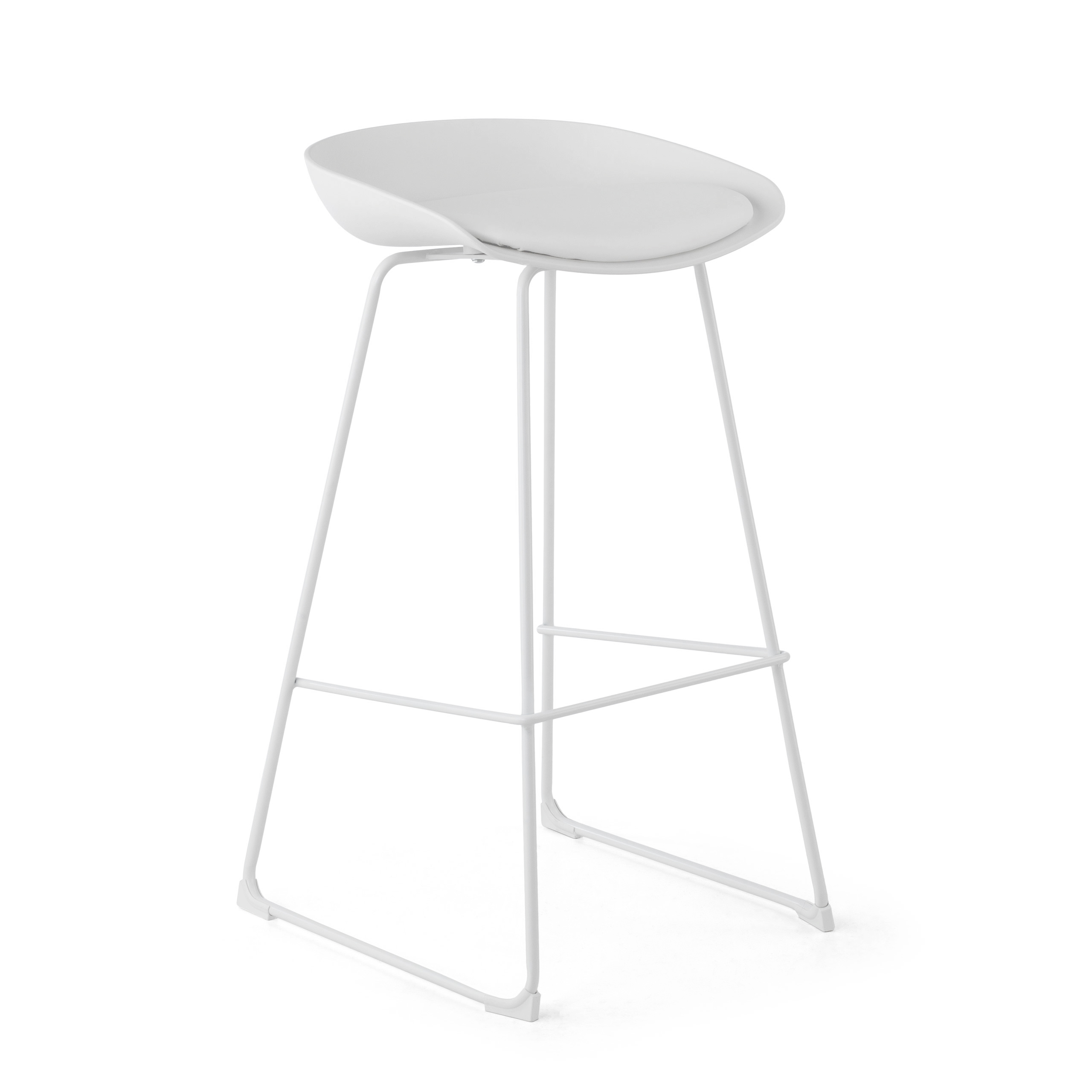 Tabouret de bureau Helsinki scandinave avec pieds en métal