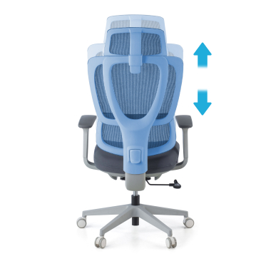 chaise ergonomique blanc gris essenza maille accoudoirs reglables 3d double soutien lombaire appui tete 5