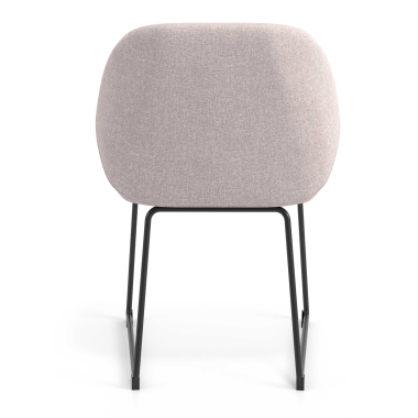 chaise visiteur beige structure pietement luge tissu accoudoirs rembourres 6