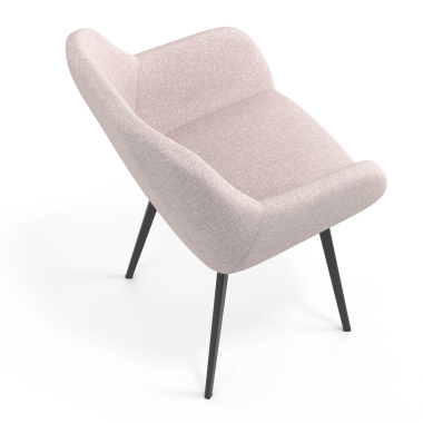 chaise visiteur noir beige 4 pattes tissu accoudoirs rembourres 7