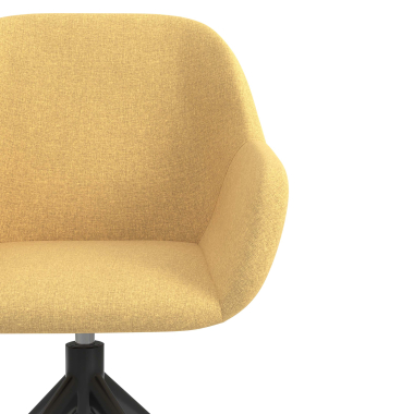 chaise de reunion noir jaune pivotante tissu accoudoirs rembourres 5