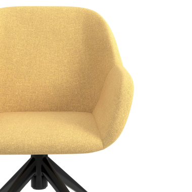 chaise de reunion noir jaune giratoire avec roulettes tissu accoudoirs rembourres 5