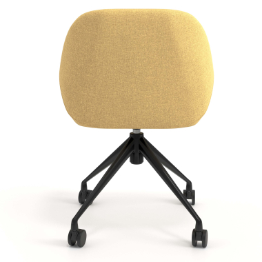 chaise de reunion noir jaune giratoire avec roulettes tissu accoudoirs rembourres 6