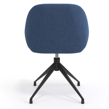 chaise de reunion noir bleu pivotante tissu accoudoirs rembourres 6