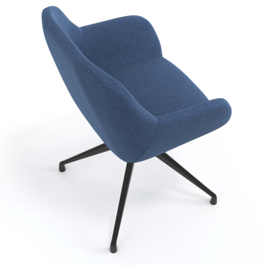 chaise de reunion noir bleu pivotante tissu accoudoirs rembourres 7