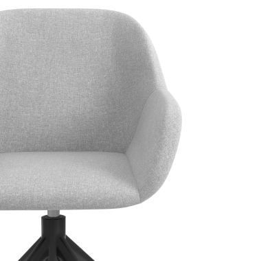 chaise de reunion gris clair pivotante tissu accoudoirs rembourres 5