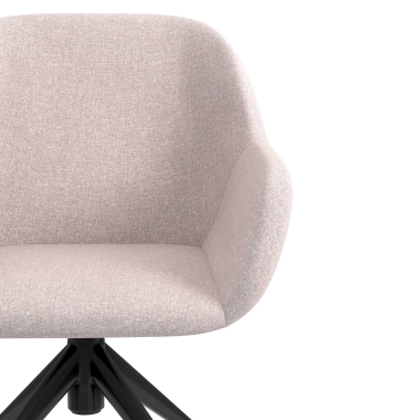 chaise de reunion noir beige giratoire avec roulettes tissu accoudoirs rembourres 5