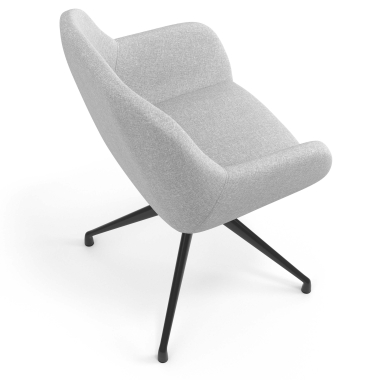 chaise de reunion gris clair pivotante tissu accoudoirs rembourres 7