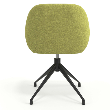 chaise de reunion noir vert pivotante tissu accoudoirs rembourres 6