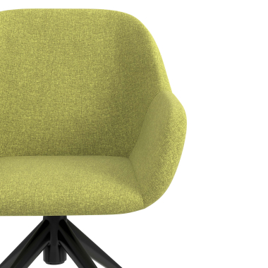 chaise de reunion noir vert giratoire avec roulettes tissu accoudoirs rembourres 5
