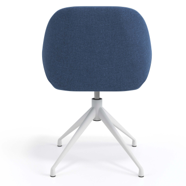chaise de reunion blanc bleu pivotante tissu accoudoirs rembourres 6