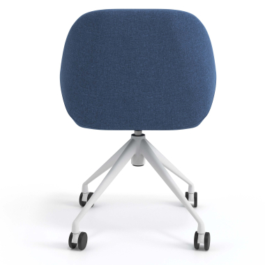 chaise de reunion blanc bleu giratoire avec roulettes tissu accoudoirs rembourres 6
