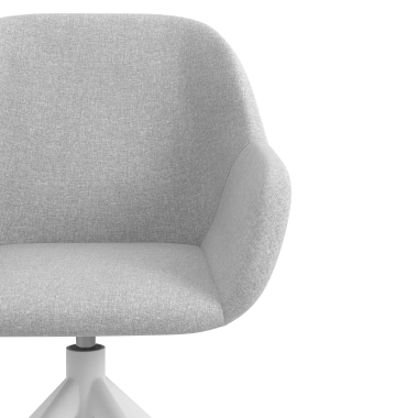 chaise de reunion blanc gris clair pivotante tissu accoudoirs rembourres 5