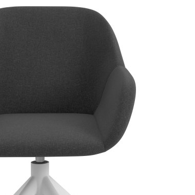 chaise de reunion blanc anthracite pivotante tissu accoudoirs rembourres 5