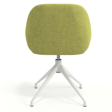 chaise de reunion blanc vert pivotante tissu accoudoirs rembourres 6