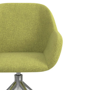 chaise de reunion chromee vert pivotante tissu accoudoirs rembourres 5