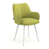 Chaise de réunion à roulettes Nora, base en aluminium