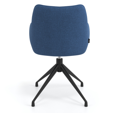 chaise de reunion noir bleu pivotante tissu accoudoirs rembourres 6