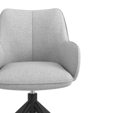 chaise de reunion noir gris pivotante tissu accoudoirs rembourres 5