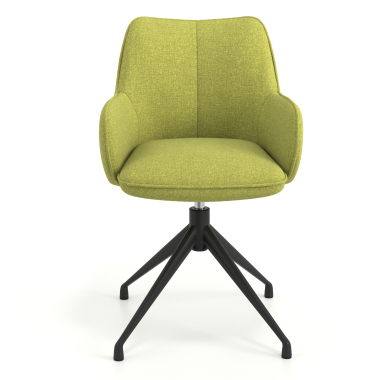 chaise de reunion noir vert pivotante tissu accoudoirs rembourres 4