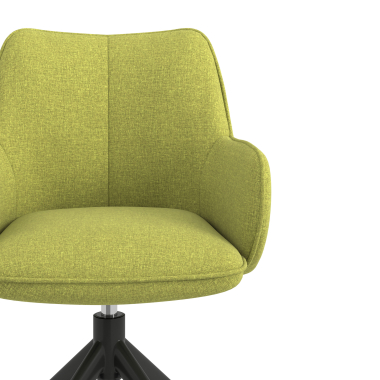 chaise de reunion noir vert pivotante tissu accoudoirs rembourres 5