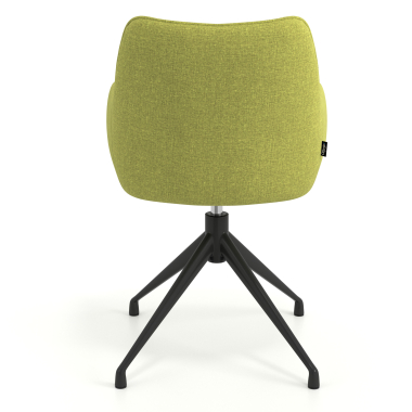 chaise de reunion noir vert pivotante tissu accoudoirs rembourres 6