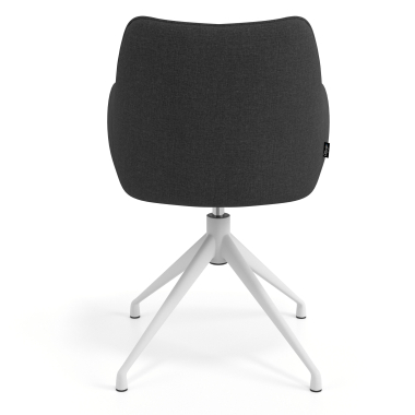 chaise de reunion blanc anthracite pivotante tissu accoudoirs rembourres 6