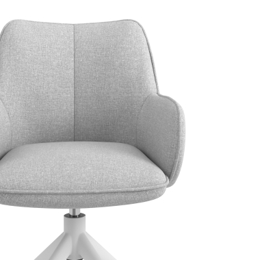 chaise de reunion blanc gris pivotante tissu accoudoirs rembourres 5