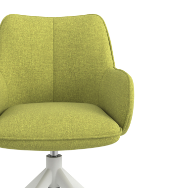 chaise de reunion blanc vert pivotante tissu accoudoirs rembourres 5
