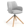 Chaise de réunion à roulettes Nora, base en aluminium