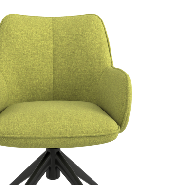 chaise de reunion noir vert giratoire avec roulettes tissu accoudoirs rembourres 5