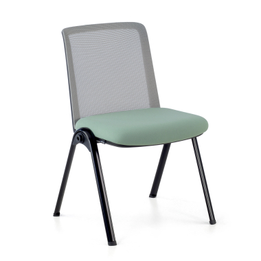 chaise de conference vert dora maille sans accoudoirs 1