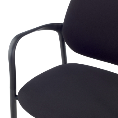 chaise de conference noir avec bras tissu accoudoirs fixes 6
