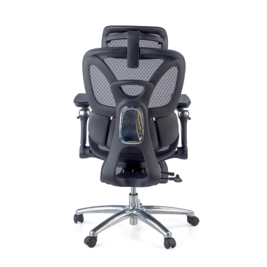 chaise ergonomique noir sense ultra maille accoudoirs reglables 4d soutien lombaire appui tete repose pieds extensible 10