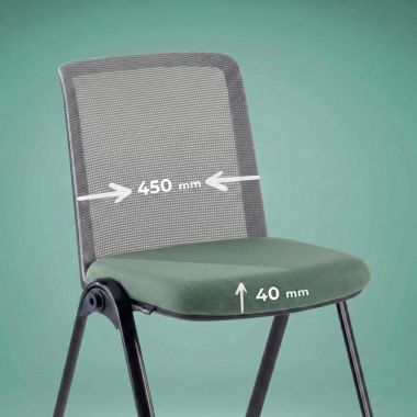chaise de conference vert dora maille sans accoudoirs 4