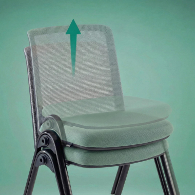 chaise de conference vert dora maille sans accoudoirs 5