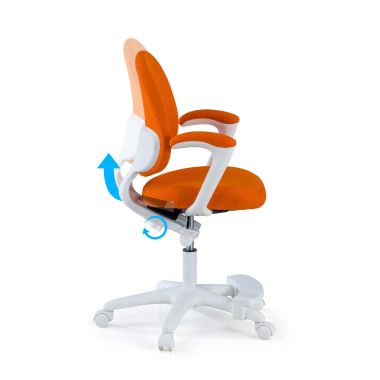 chaise de bureau enfant orange mickey tissu accoudoirs fixes 3