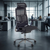 Chaise Ergonomique Pofit2, modèle premium, structure noire