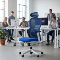 Chaise de Bureau Fusion White, support lombaire